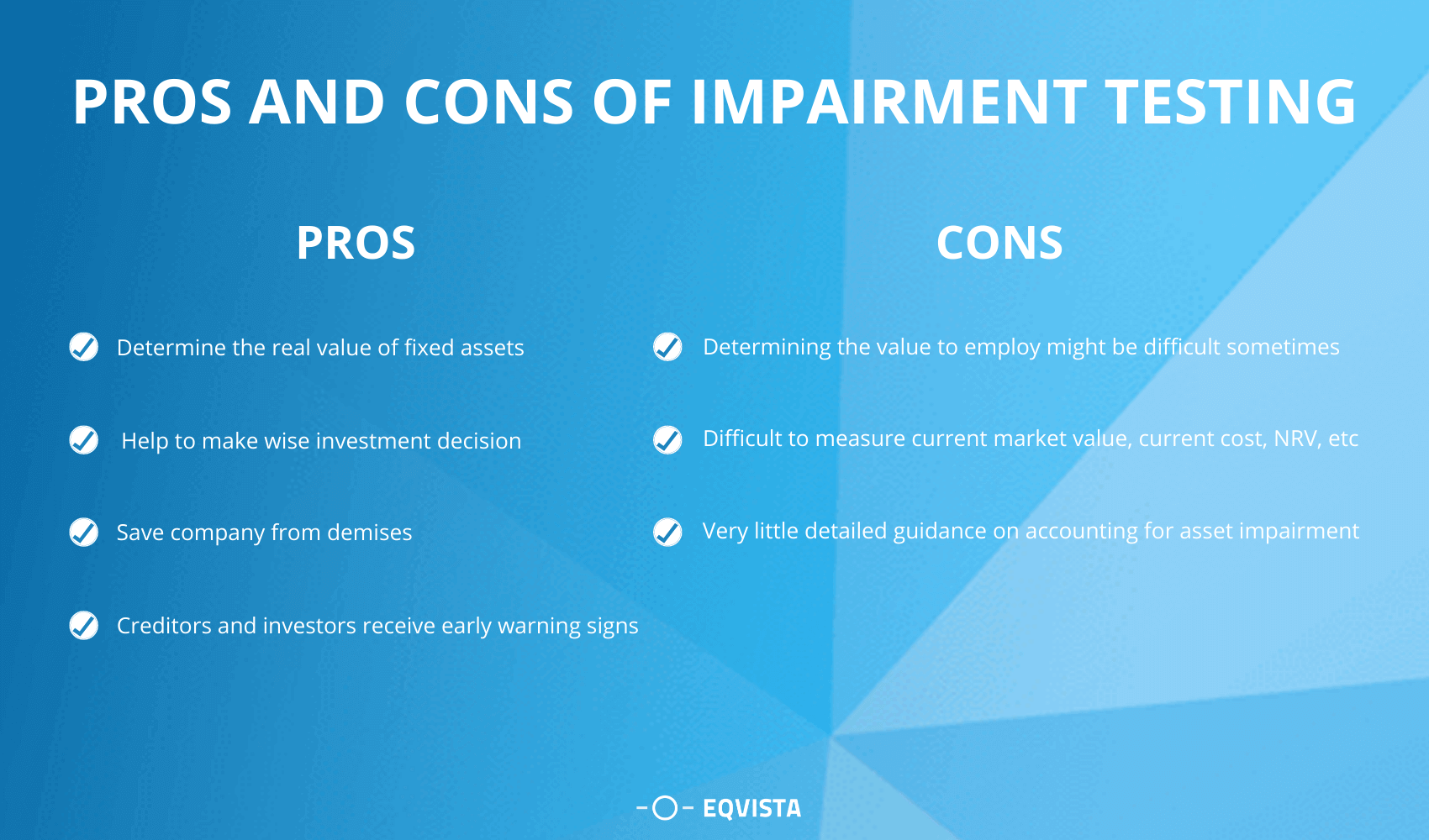 Pros and Cons of impairment testing