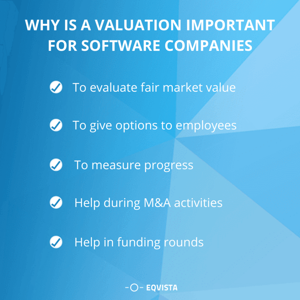 Why is a valuation important for software companies?