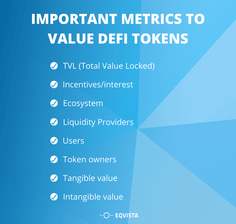 Important metrics to value Defi tokens