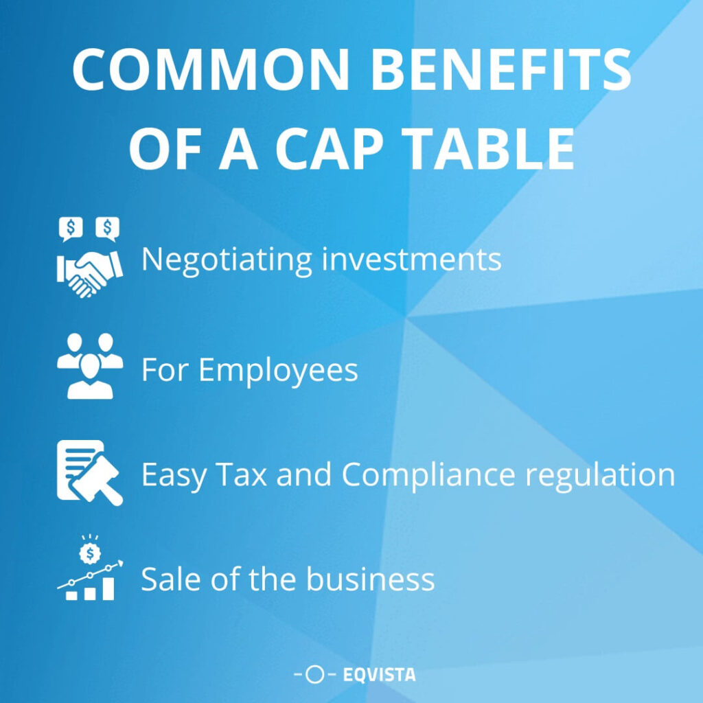 Common benefits of a cap table