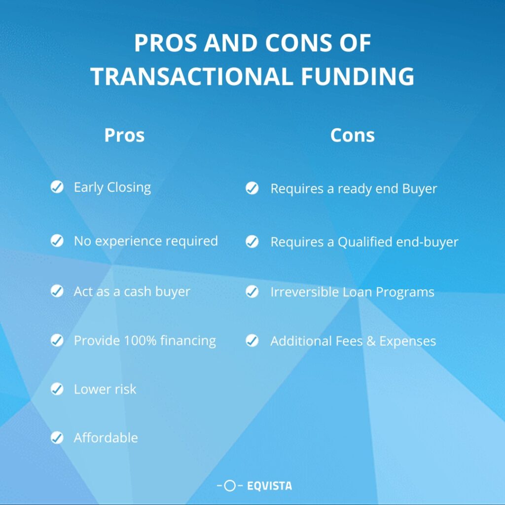Pros and cons of transactional funding