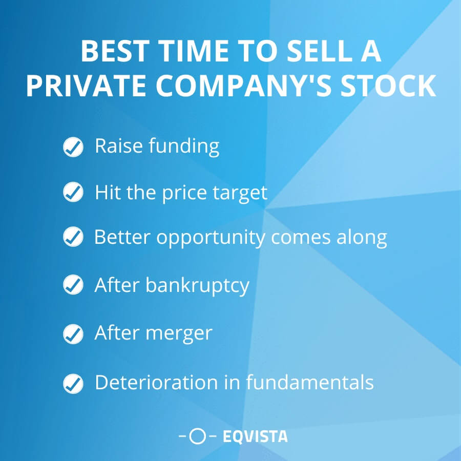 Best time to sell a private company's stock