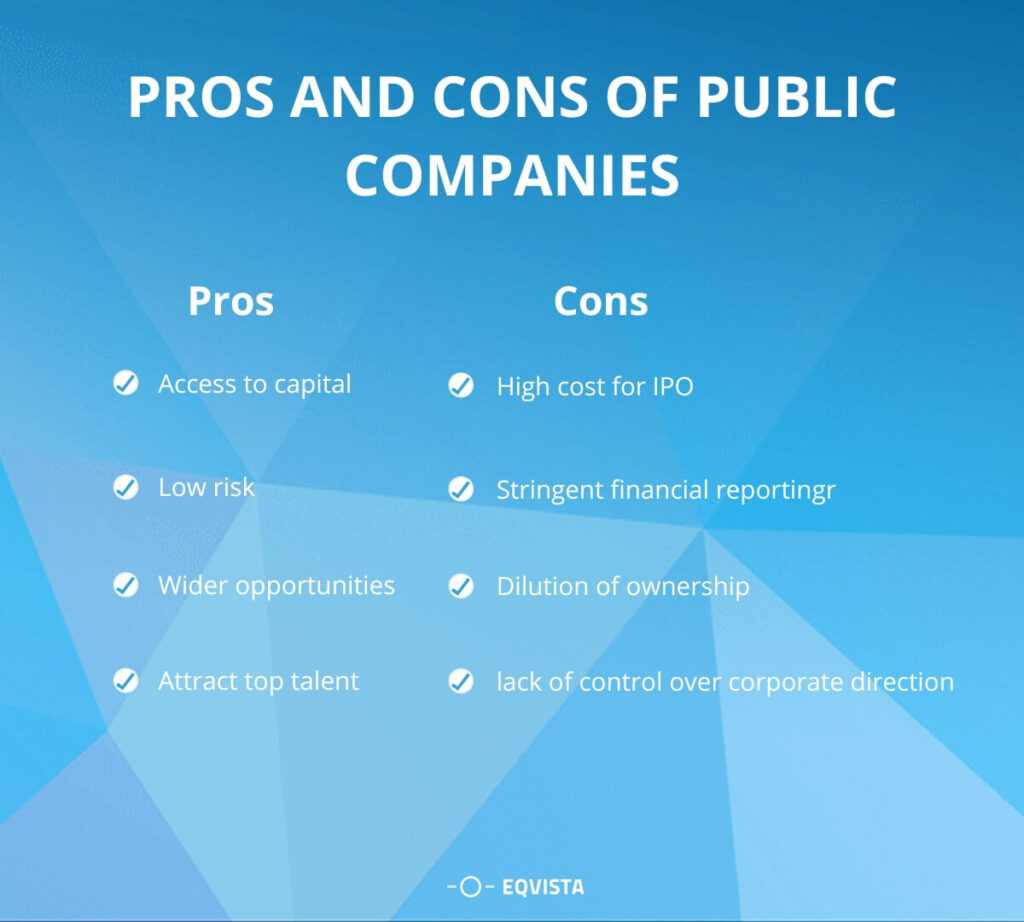 Pros and cons public companies