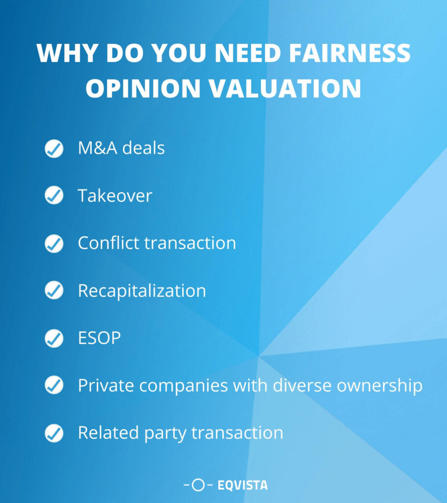 Why do you need fairness opinion valuation?
