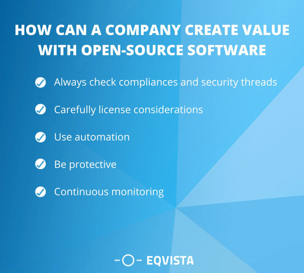 How can a company create value with open-source software