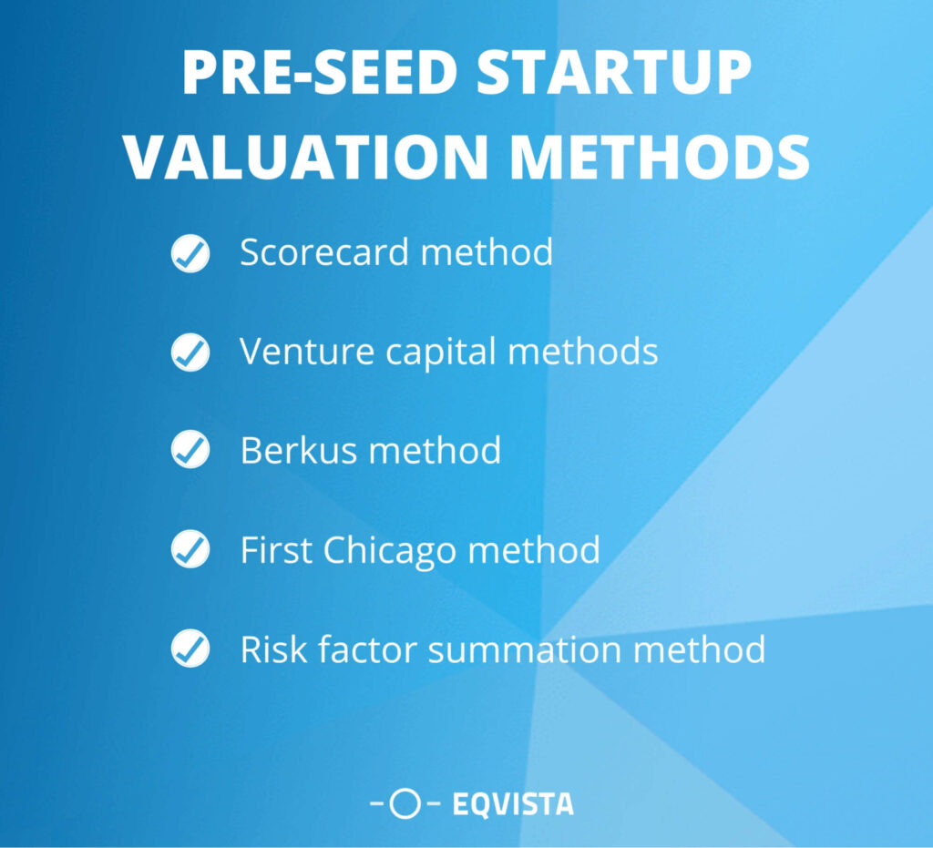 Pre-seed startup valuation methods