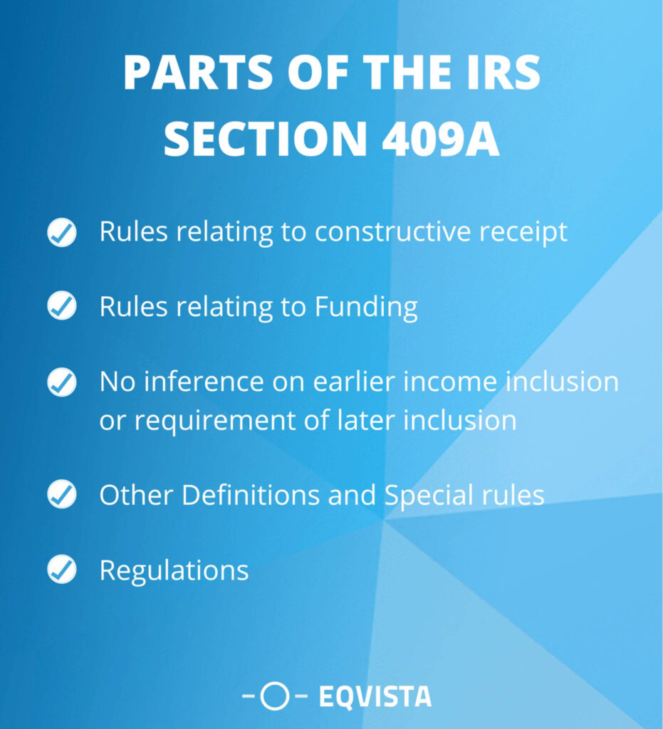 Parts of the IRS Section 409A