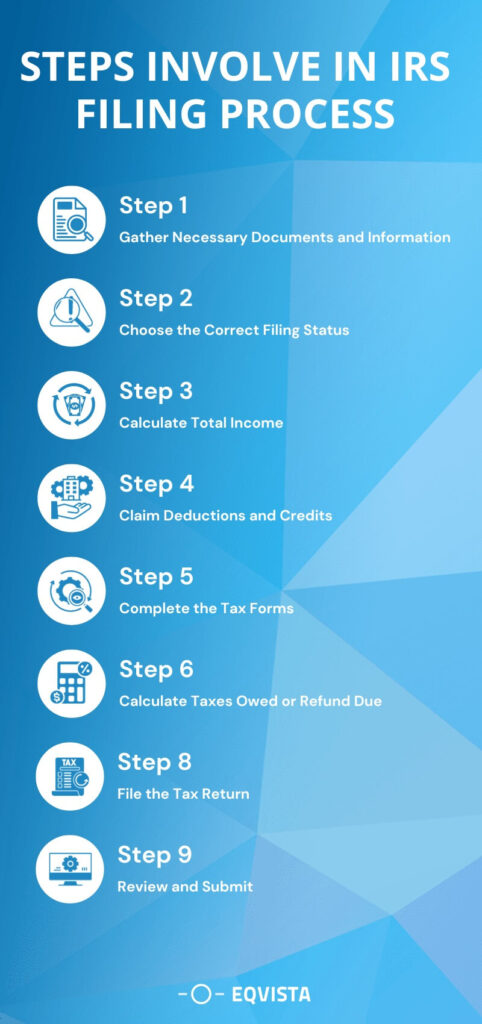 Steps involved in the IRS filing process