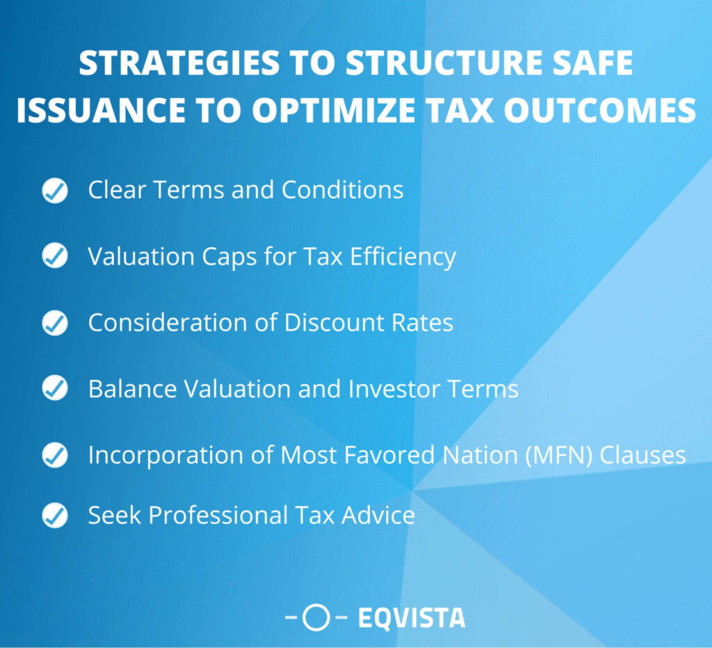 Strategies to structure SAFE issuance to optimize tax outcomes
