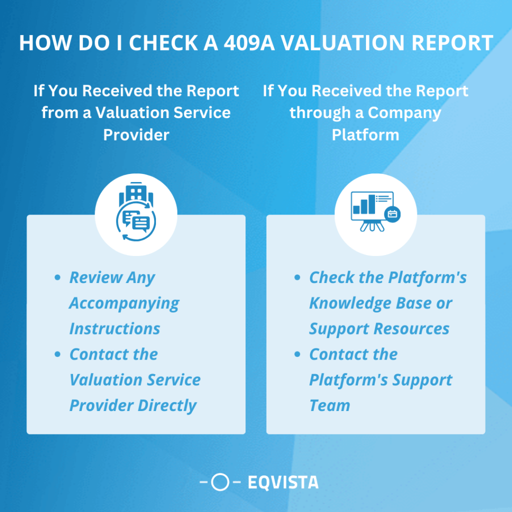 How do I check a 409a valuation report