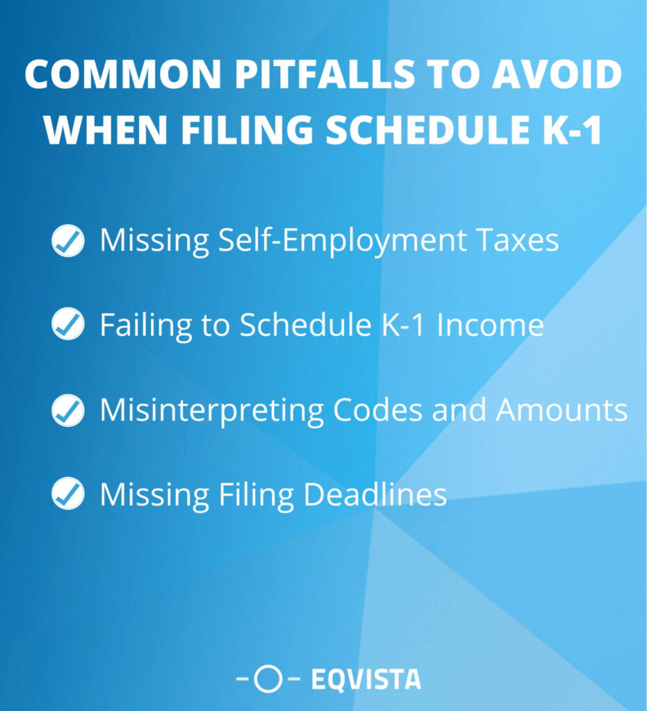 Common pitfalls to avoid when filing Schedule k-1
