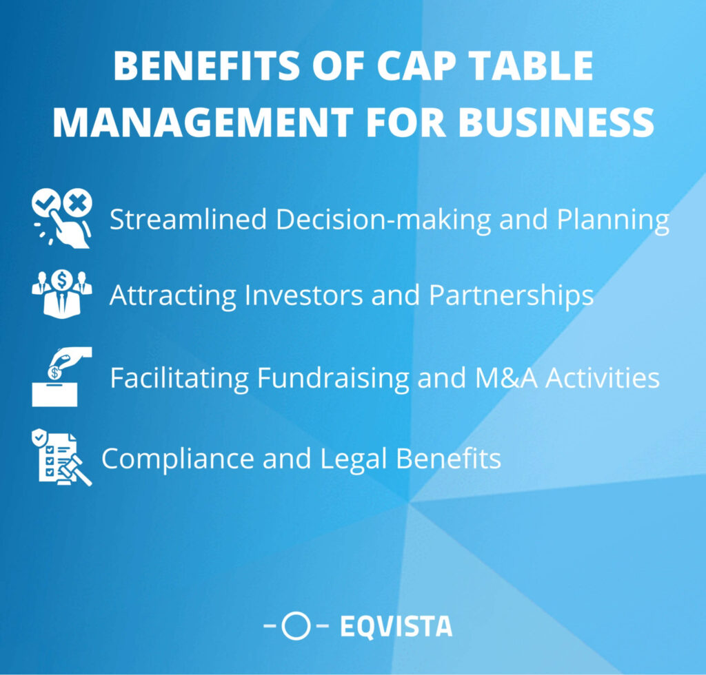 Benefits of cap table management