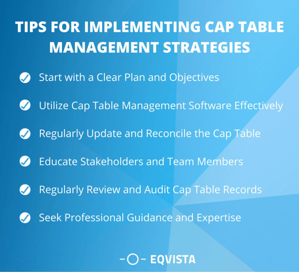 Tips for Implementing Cap Table Management Strategies