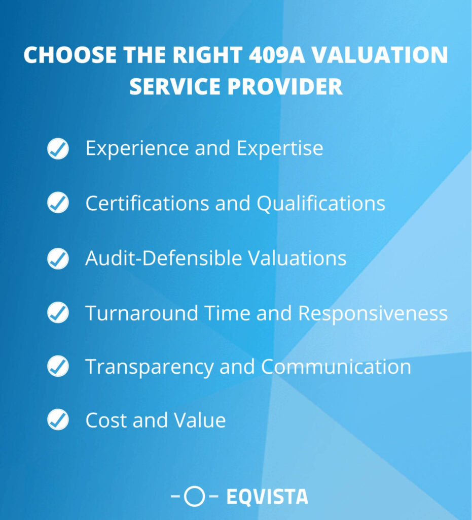 Choose the right 409a valuation service provider