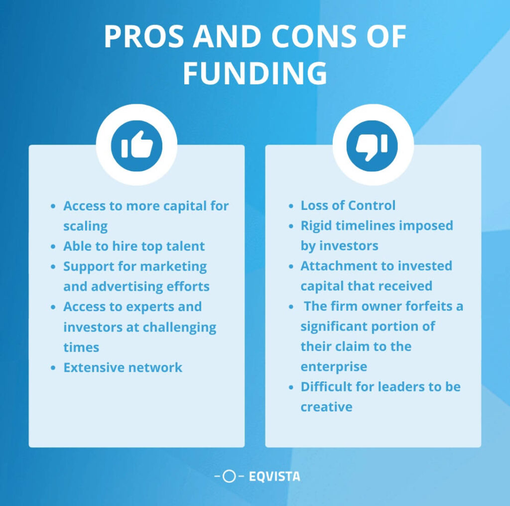 Pros and cons of startup funding