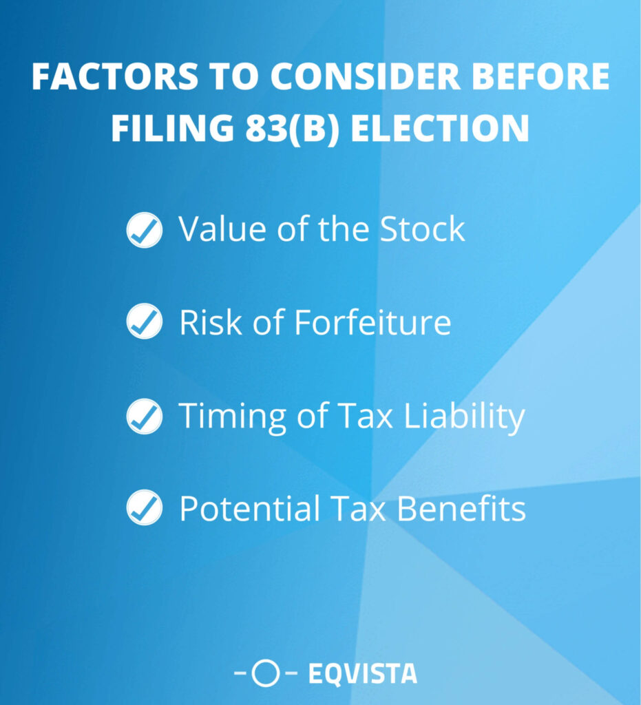 Factors to consider before filing 83(b) election