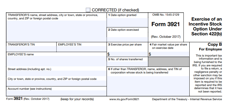 form 3921 for employees 