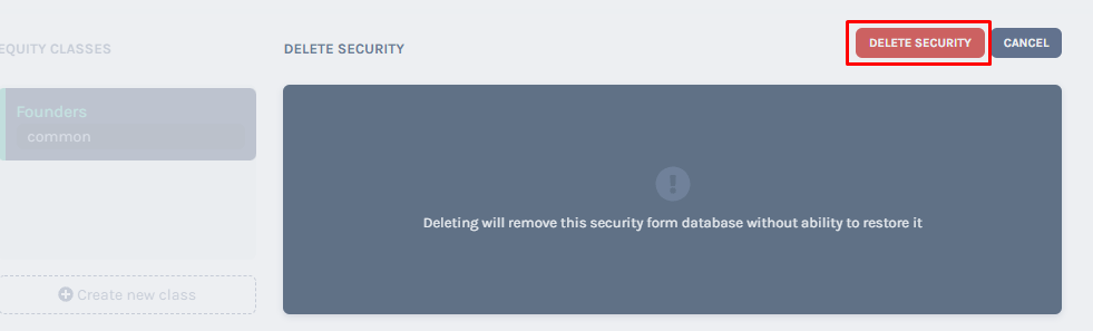 confirm delete security 