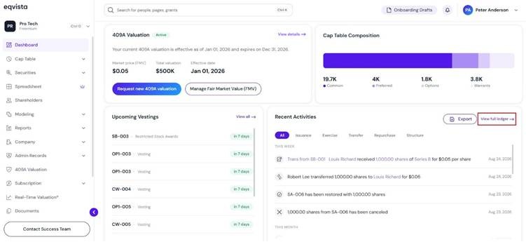 View Full Ledger