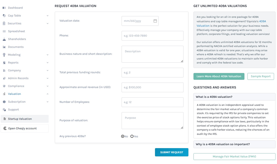 submit 409a request
