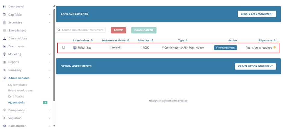 view agreement