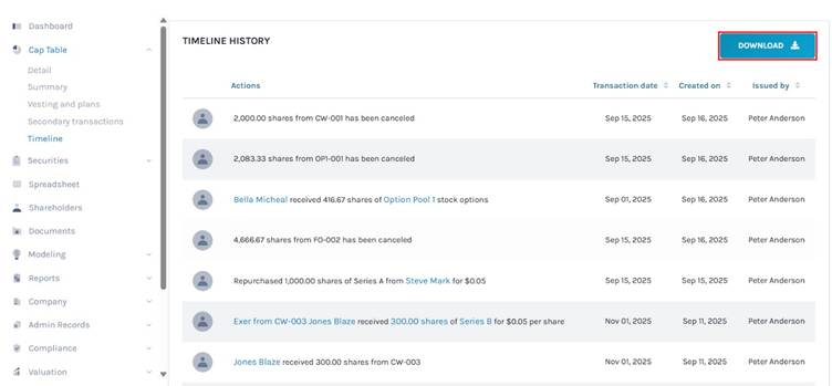 download timeline 