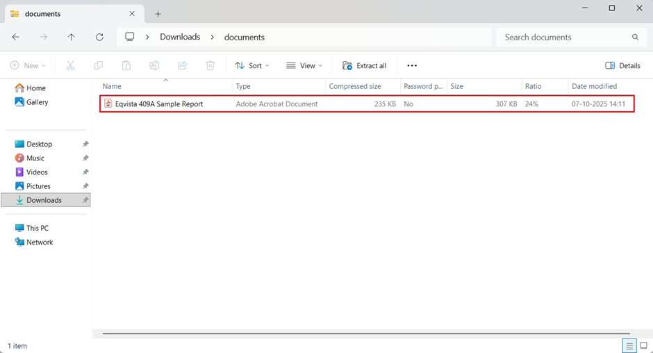 downloaded document in PDF format