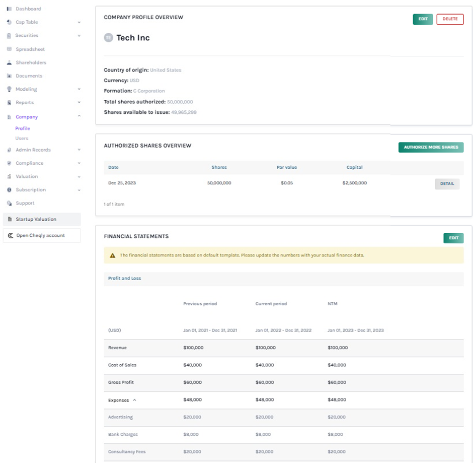 company profile overview