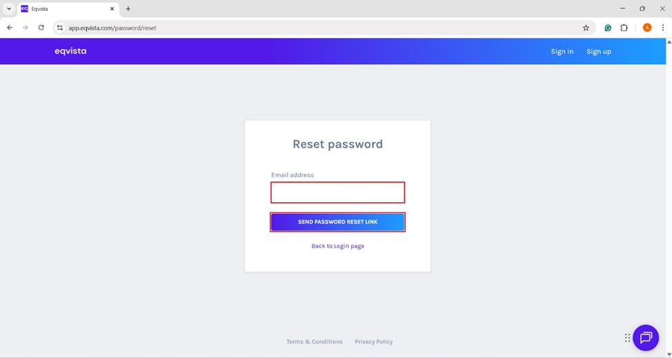 Send Password Reset Lin