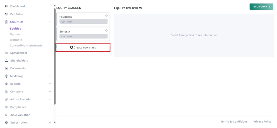begin the process of issuing shares