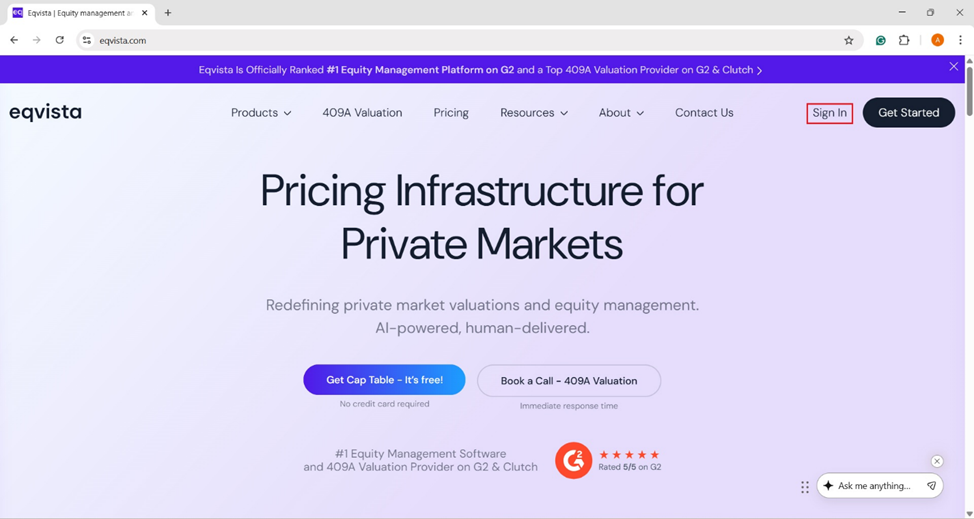 Eqvista website