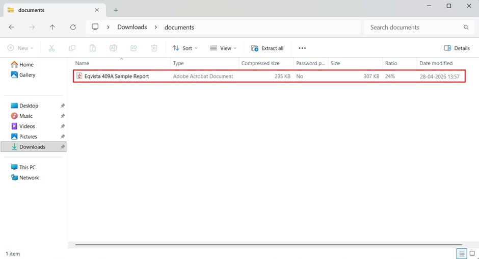 downloaded document in PDF format.