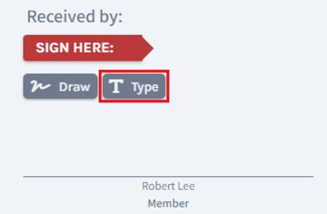 Type signature