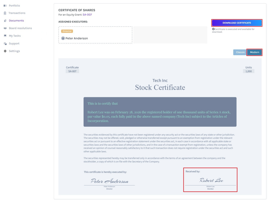 certificate 