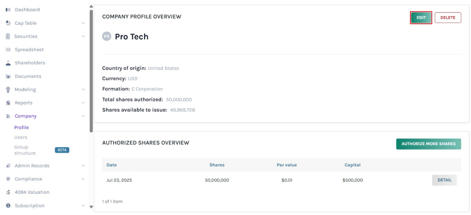 edit profile 