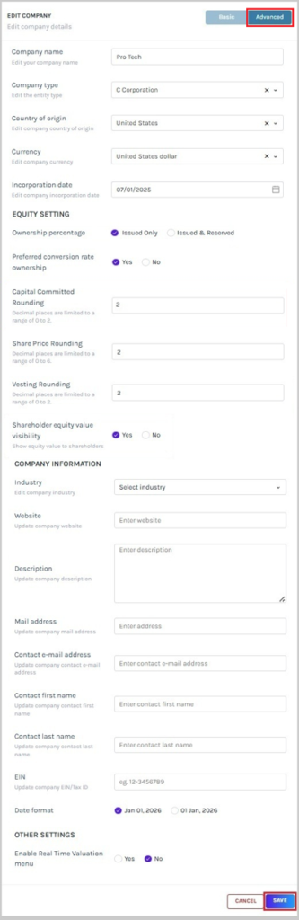company information 