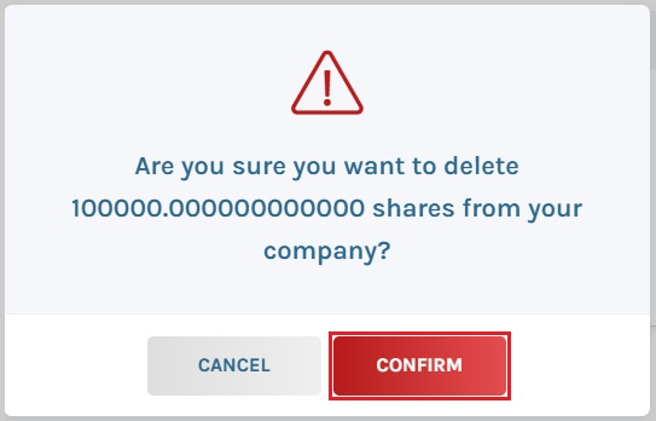 delete shares 