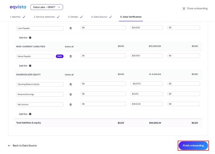 Finish Onboarding