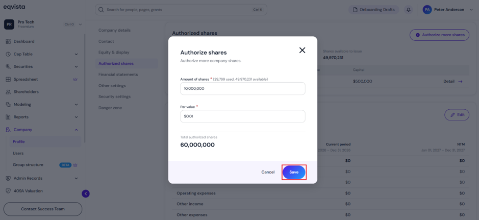 Authorize more shares