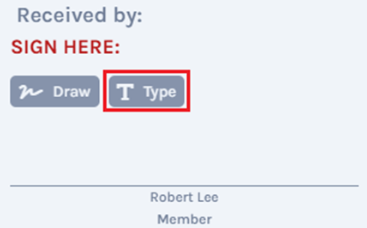 Type signature