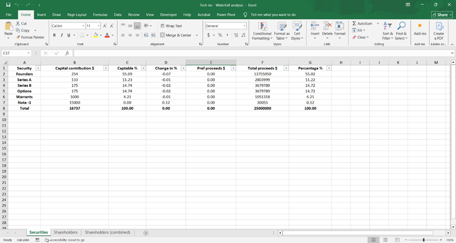 Excel file