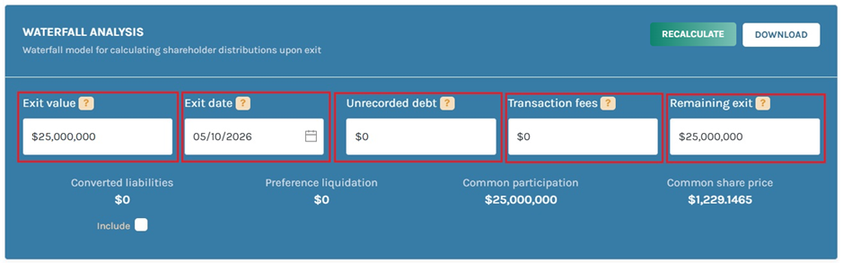 exit value 