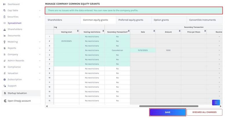 data validation message