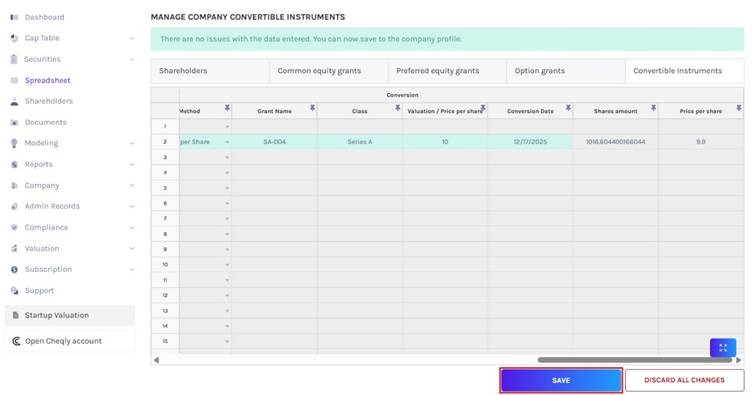 data validation message