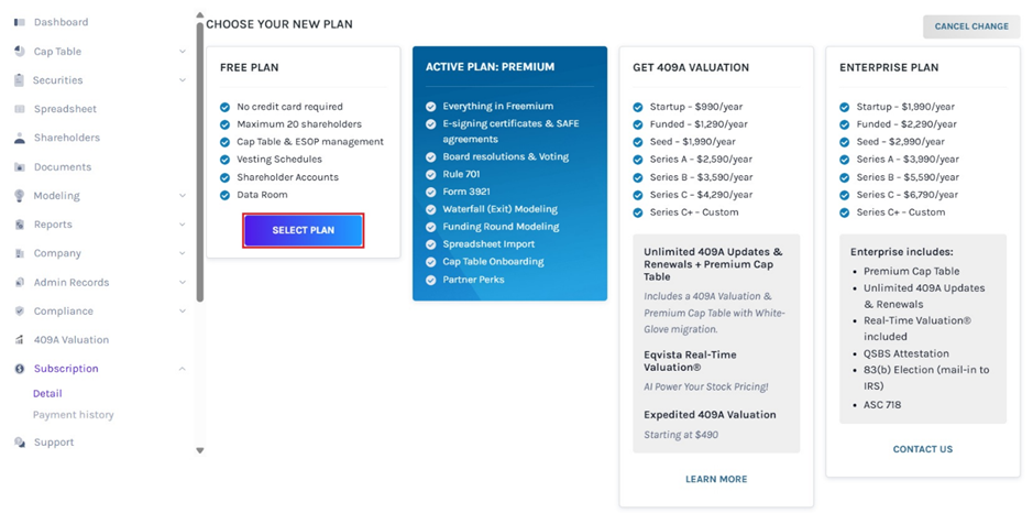 Select Plan