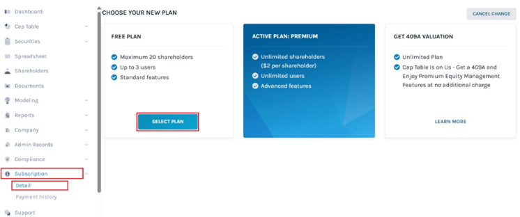 Cancel Plan