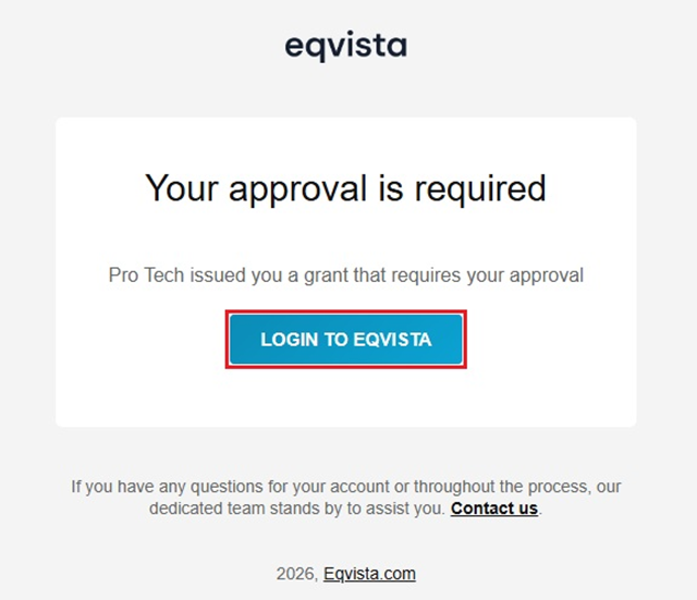 shareholder will receive an email