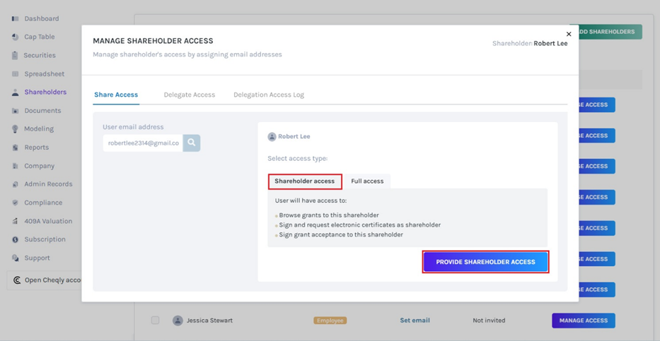Provide Shareholder Access