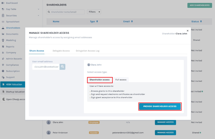Shareholder Access