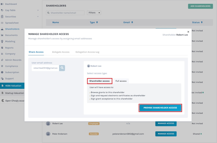 Provide Shareholder Access
